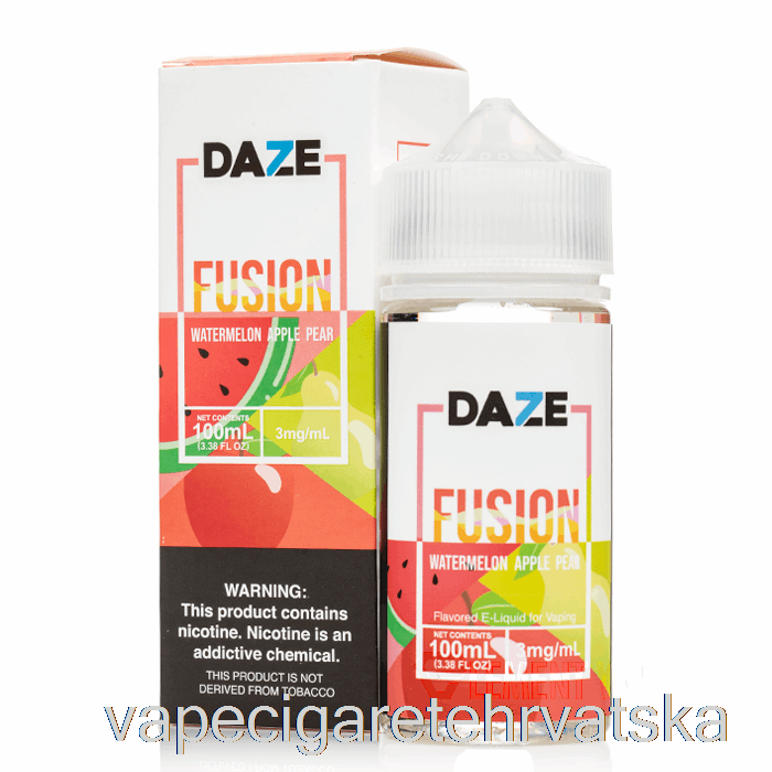 Vape Hrvatska Lubenica Jabuka Kruška - 7 Daze Fusion - 100ml 6mg